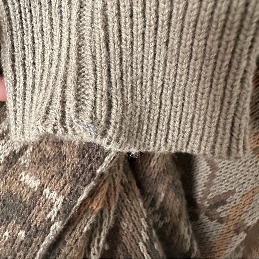 Whitewater Vintage Real Tree Camouflage Wool Sherpa Zip Up Sweater Sz L Hunting - Picture 13 of 15